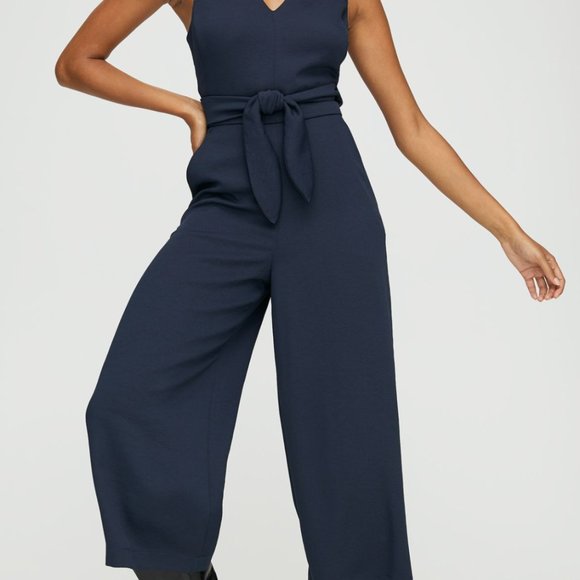 Wilfred Écoulement V Jumpsuit Tie-waist V-neck jumpsuit size 2 white - Picture 1 of 6